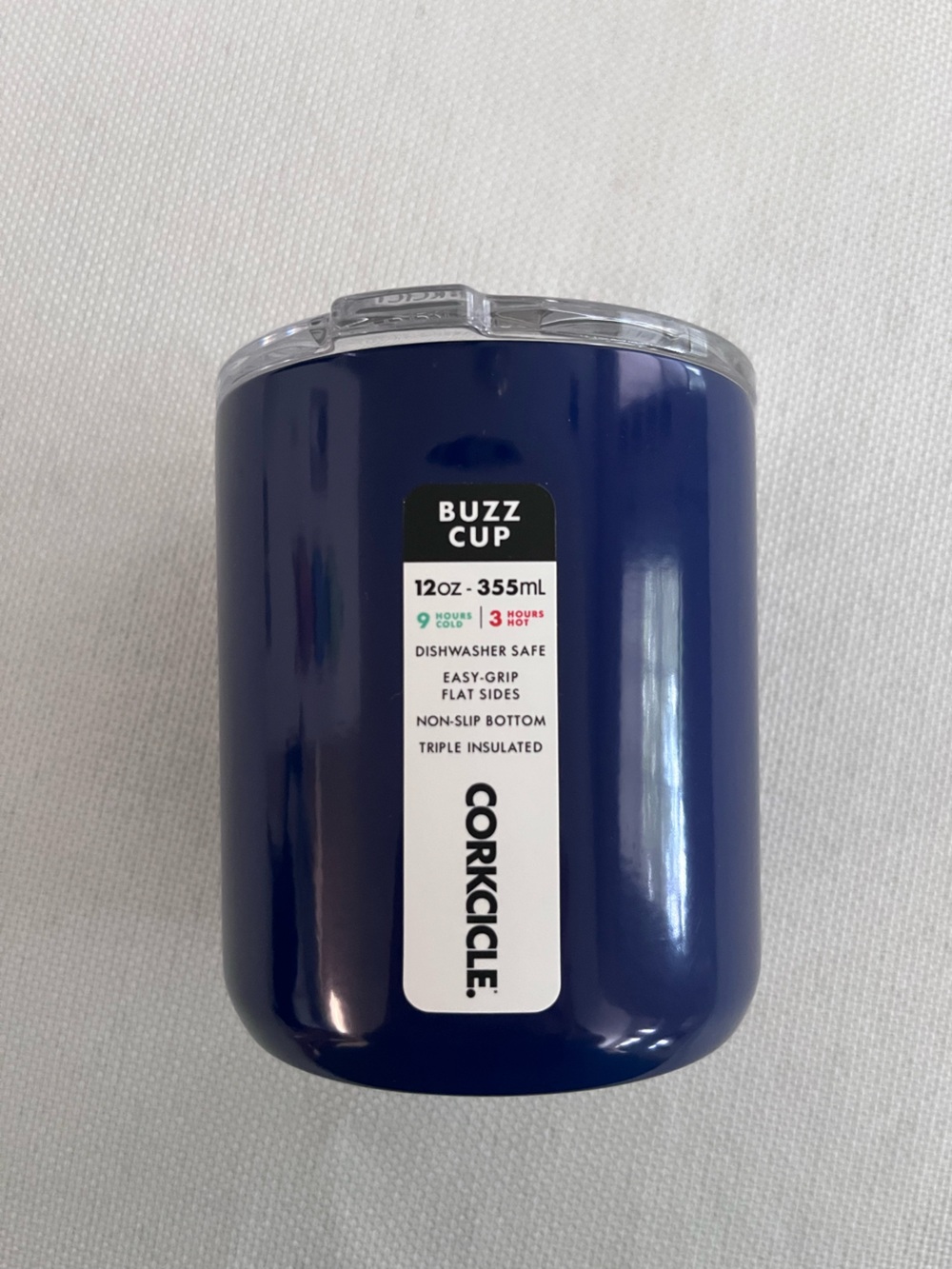 Corkcicle Buzz Cup 12oz Tumbler in Navy Blue NWT